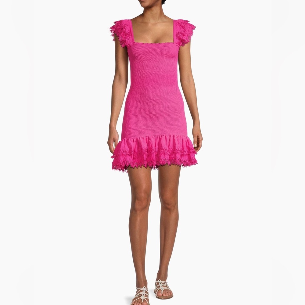 Peixoto’s pink bell mini dress